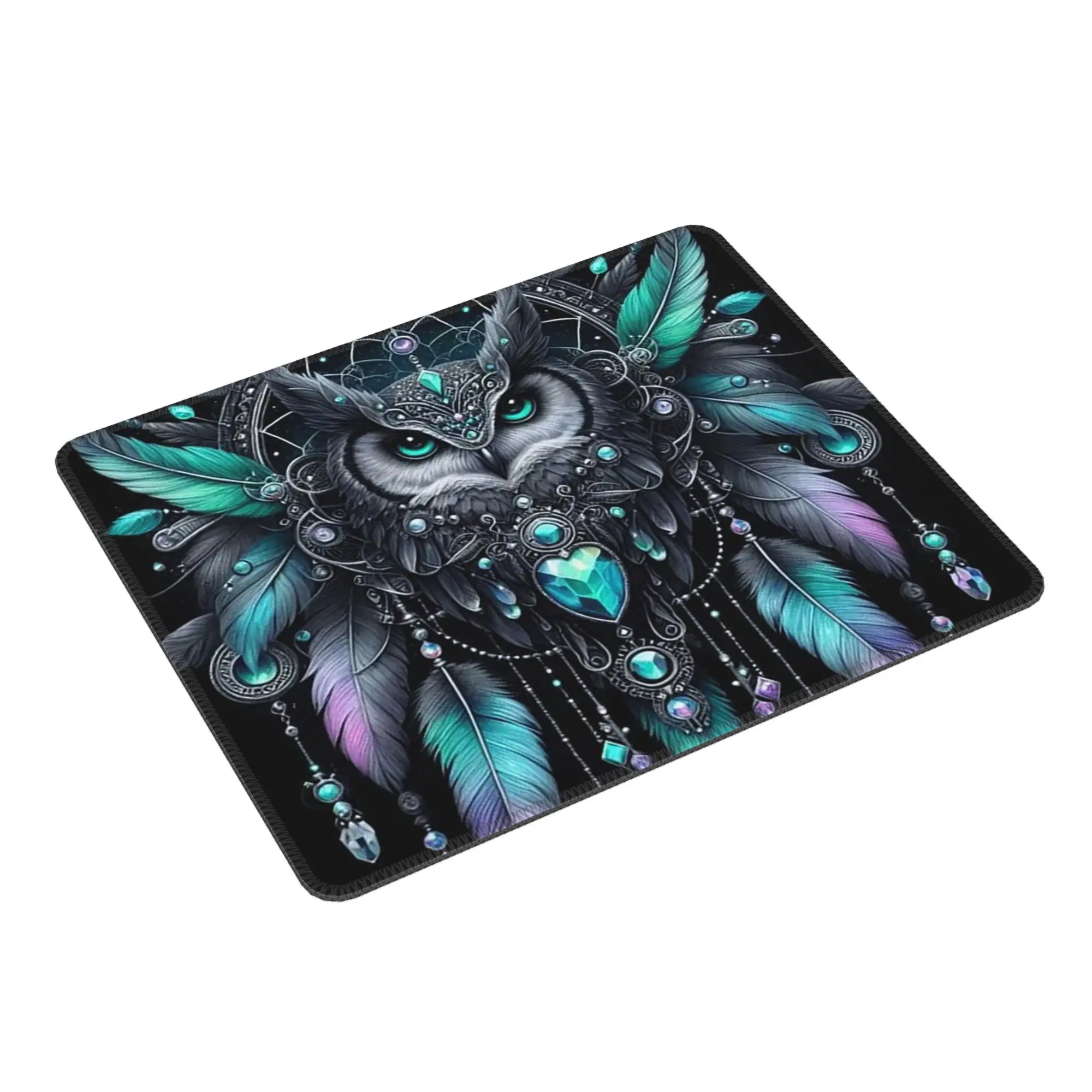 Luminous Owl Diamond Pattern Mouse Pad Computer Keyboard Mouse Mat Gamer PC Laptop Desk Mat Office Table Mats