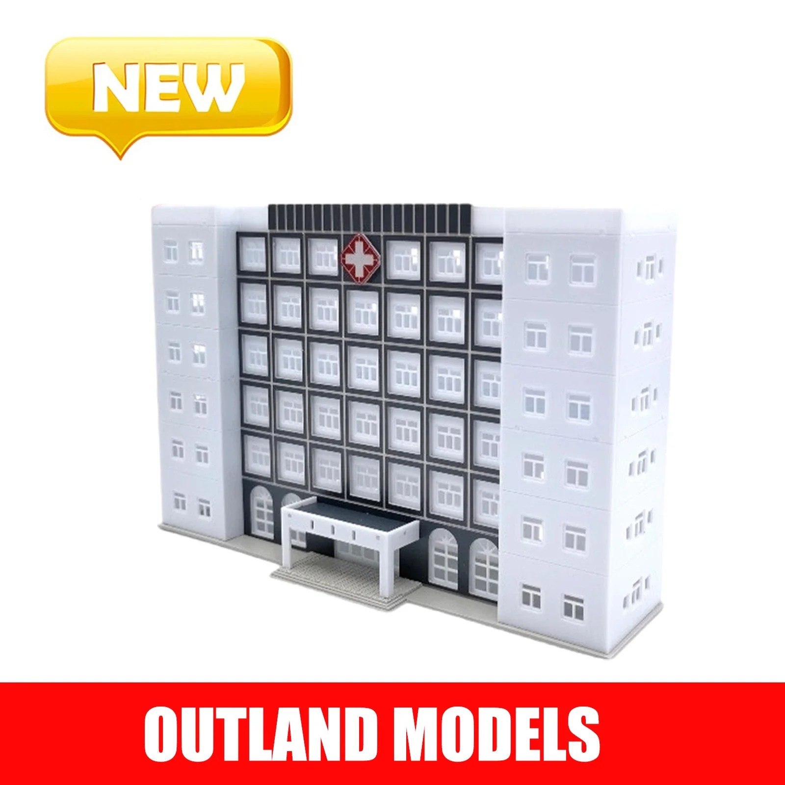 New Outland Models Railroad Scenery Modern Large Hospital / Medical Centre N Scale DIY model kit gifts for children