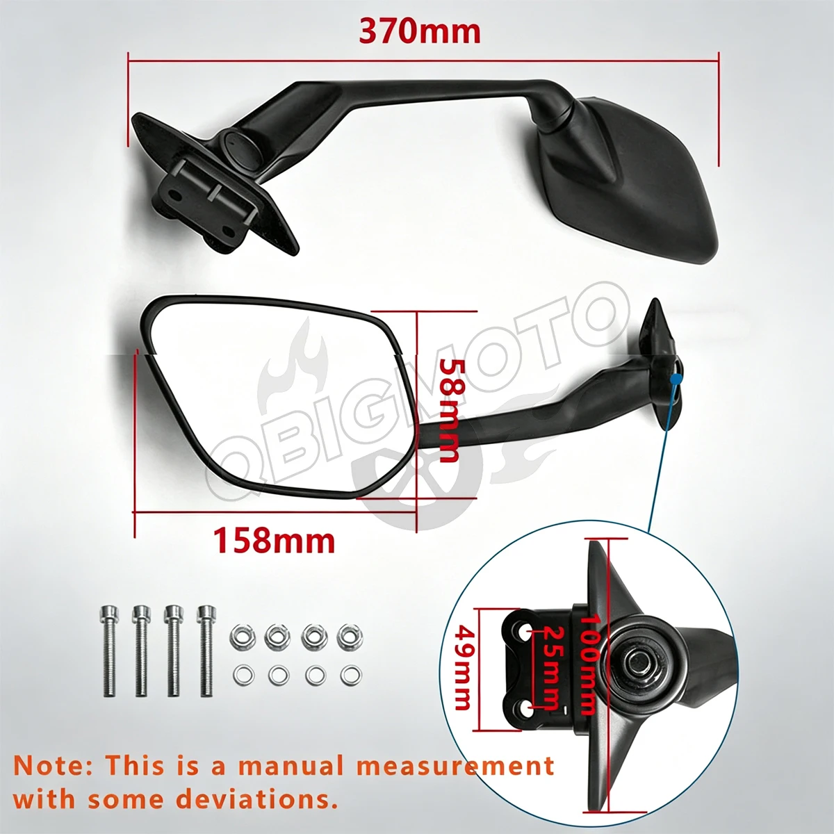 TMAX530 2019-2012 Motorcycle Adjustable Rear View Side Mirrors For Yamaha T-MAX530 T-MAX 530 Left & Right Rearview Accessories
