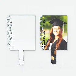 10Pcs/Lot 170x100x5mm 2024 Fans Sublimation Blanks Grad Fans For Custom Graduation Memory Gifts