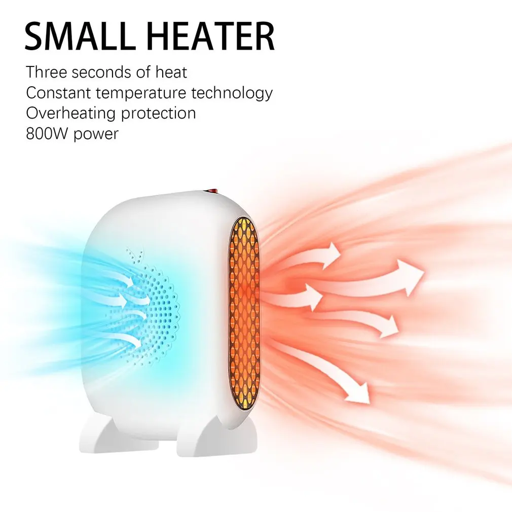Heater Fast Heating Compact Portable Anti-scald Thermostat Control Overheat Protection Low Noise Fireproof Heater