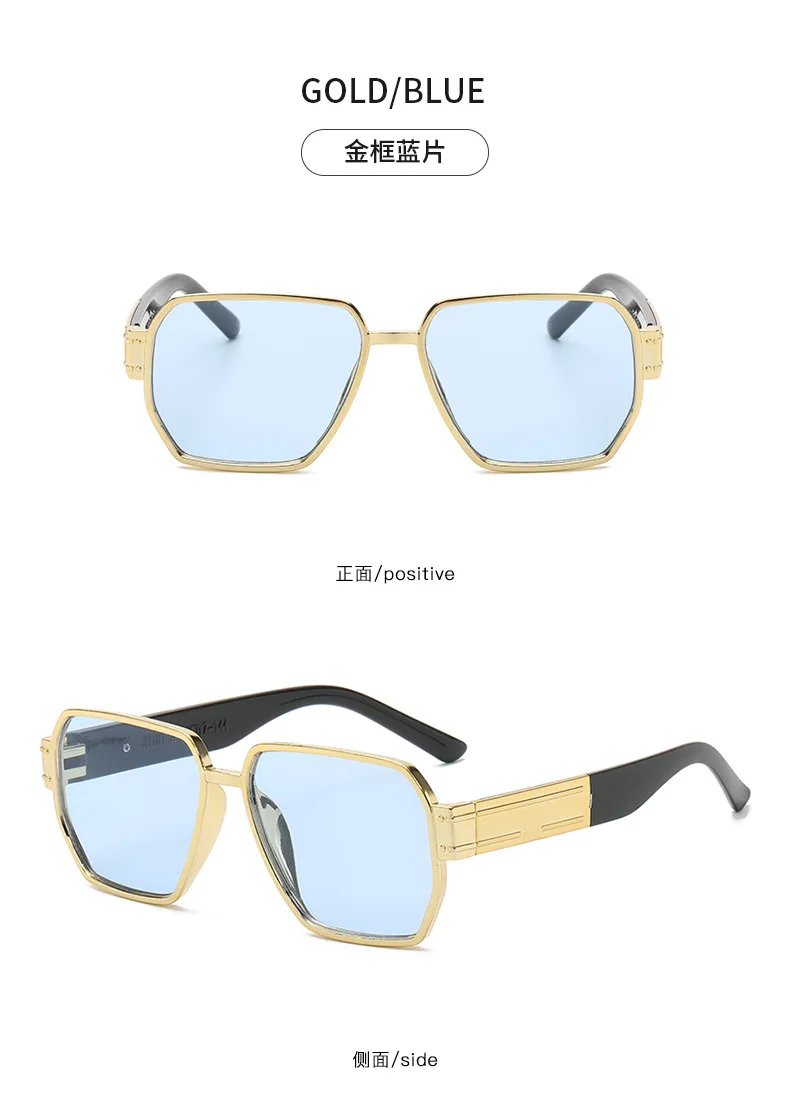 Neue Ankunft Vintage Polygon Sonnenbrille Frauen Männer Quadrat Sonnenbrille Große Brillen Oculos De Sol für Männlich Weiblich Spezielle Geformt – Detail 13