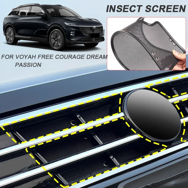 

Для VOYAH COURAGE DREAM FREE PASSION EV PHEV автомобильная защита от насекомых защитная крышка воздухозаборника Airin Insert сетка автоаксессуары