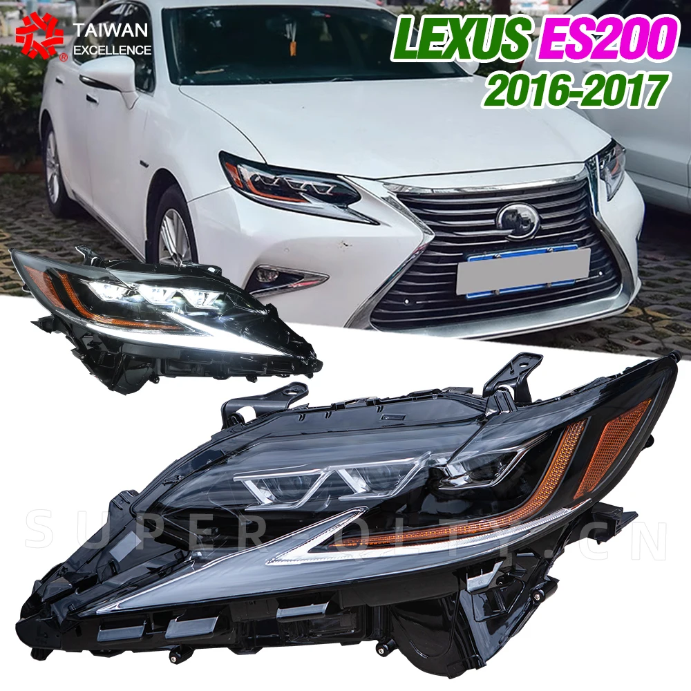 

Head Lights For Lexus ES Headlights ES200 ES260 ES250 ES300 ES350 LED Head lamps 2013-2017 LED Dual Projector Automotive Parts