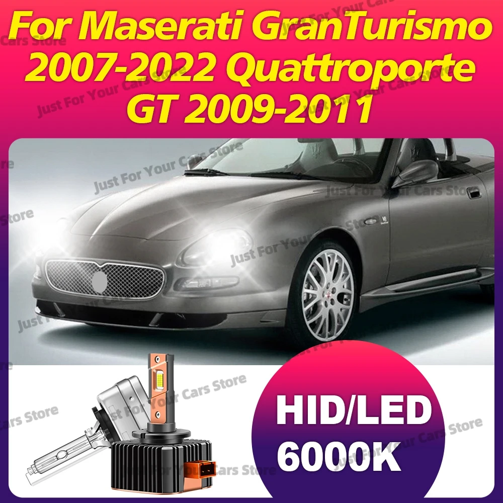 

2x Headlight Bulbs 6000K D1 D1S LED/HID Xenon DC D1 Car Head Lamps For Maserati GranTurismo 2007-2022 Quattroporte GT 2009-2013