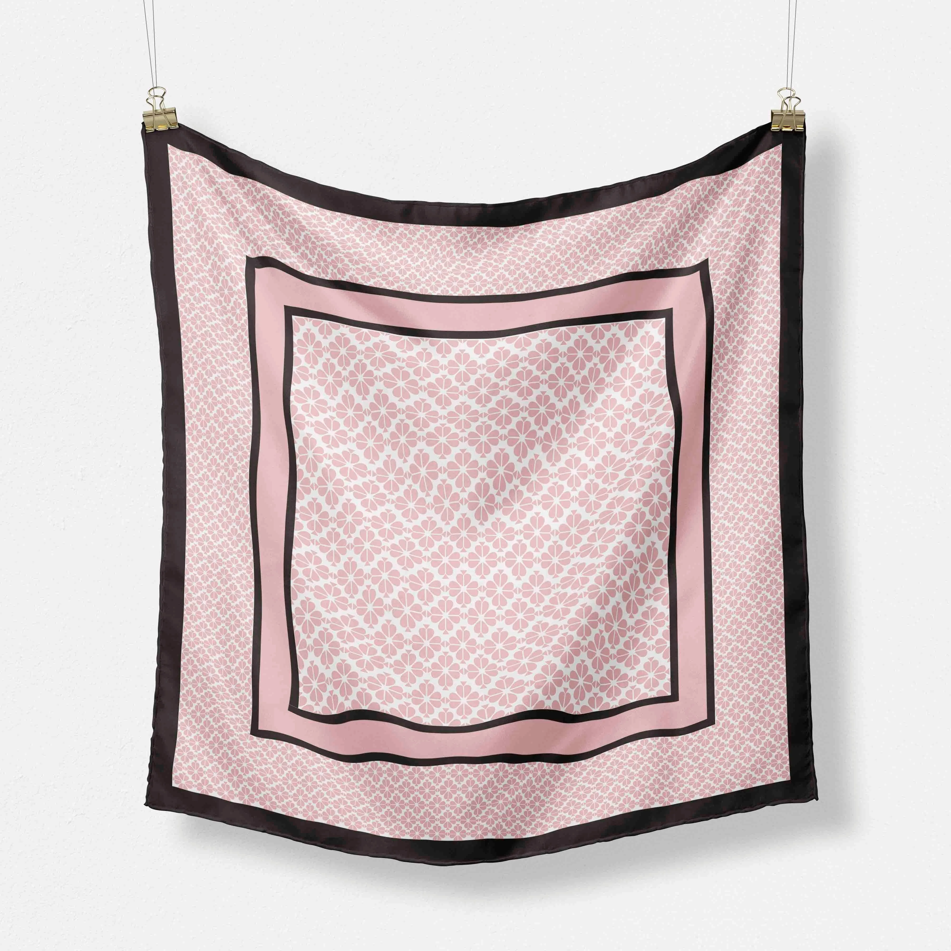 2025 Silk Scarf 70x70cm Square For Women Fashion Floral Printed Shawl Wrap Spring Summer Neckerchief Hair Lady Winter Scarves