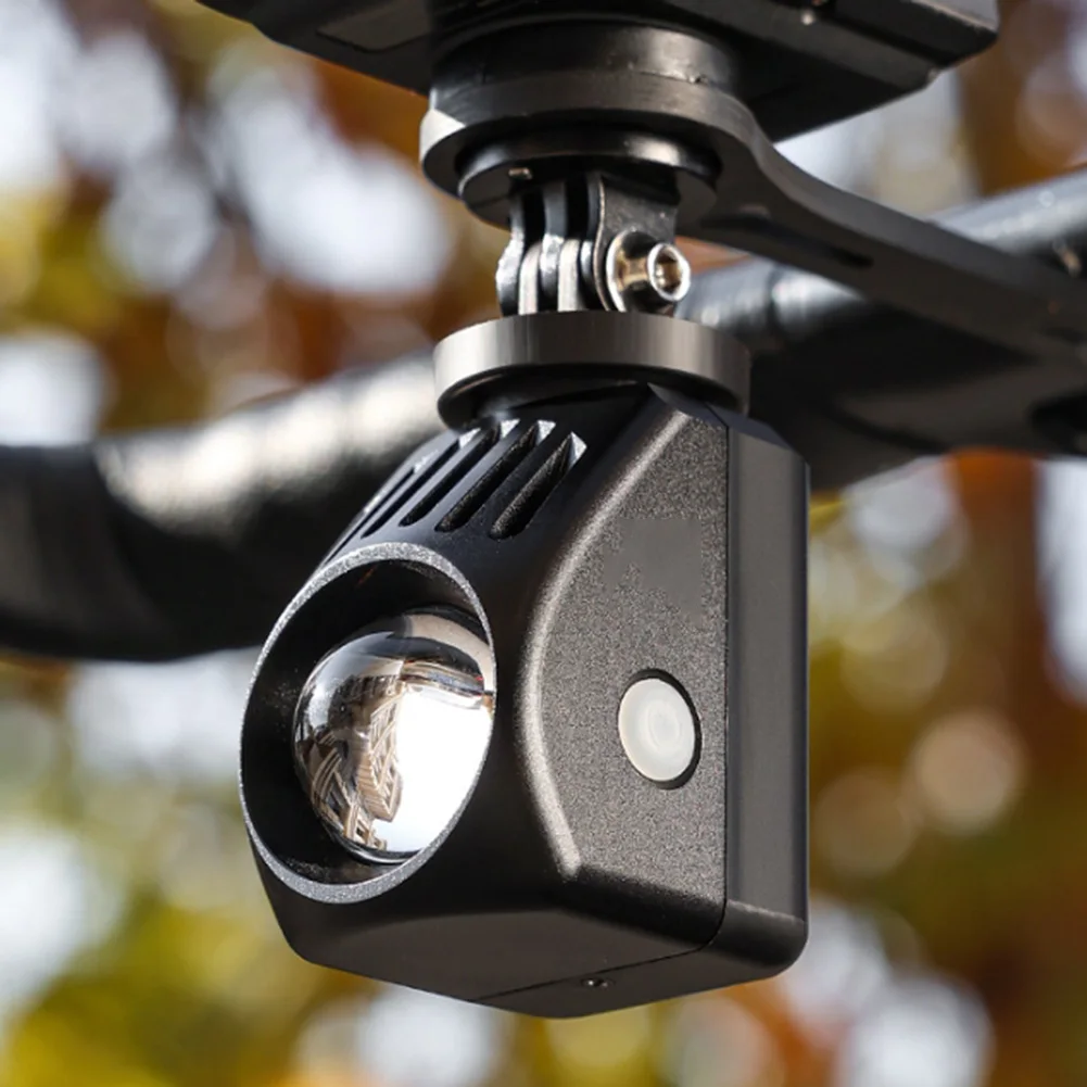 1PCS 1600 Lumen Bike Headlight Wireless Remote Riding Headlight Hanging Rainproof LED Portable Stop Line Headlight Tool Parts