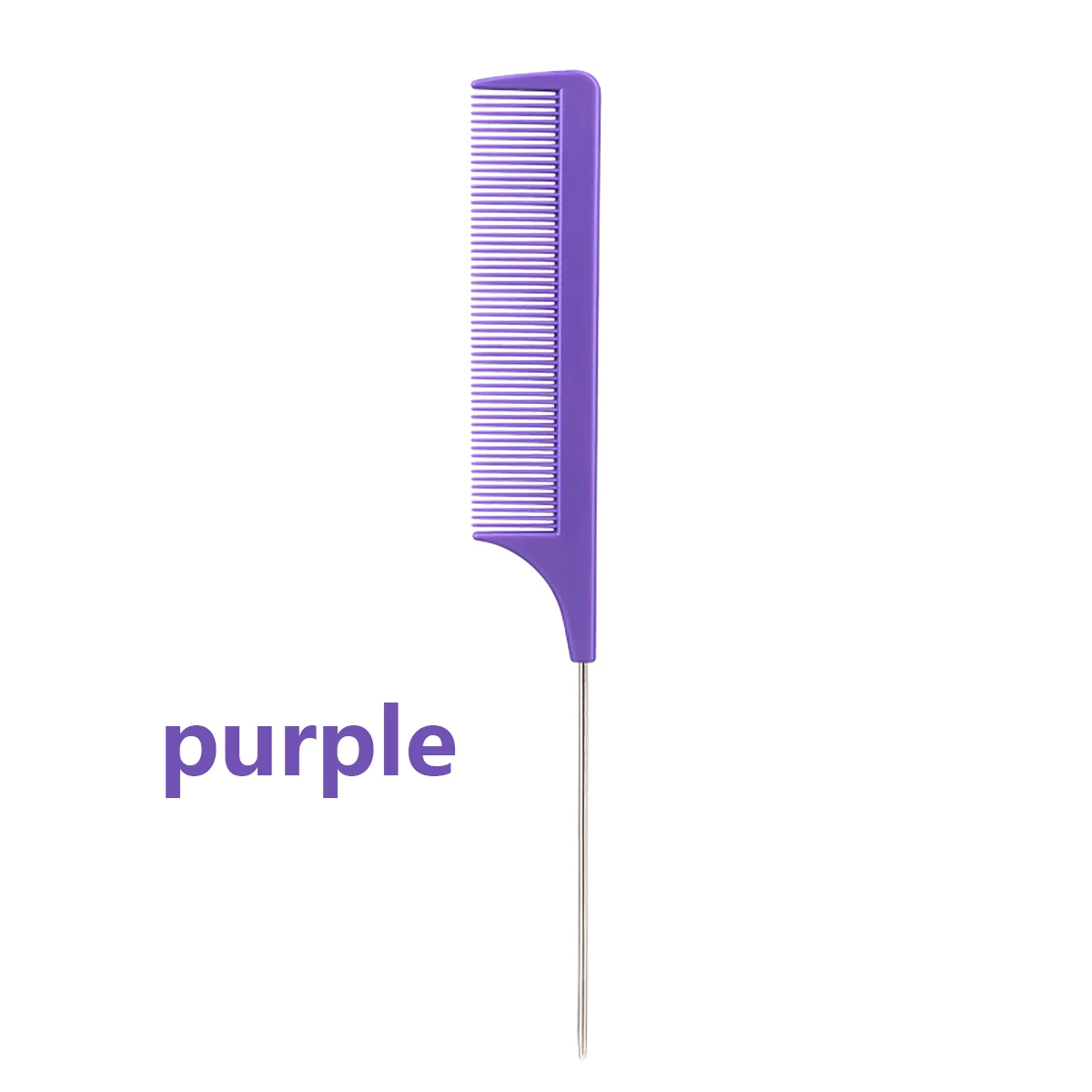 1 st Professionele puntige staartkam salon haarstyling roestvrij staal antistatische verven haarkam Speciaal voor pruiken van echt haar
