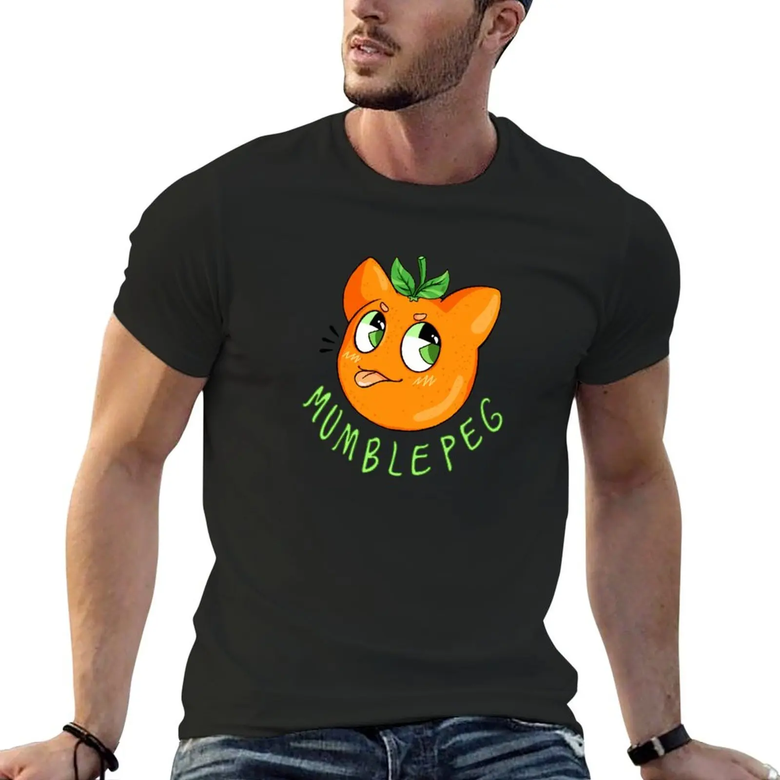 Mumble Peg Orange Cat T-Shirt oversizeds sweat basketball graphic tees mens white t shirts