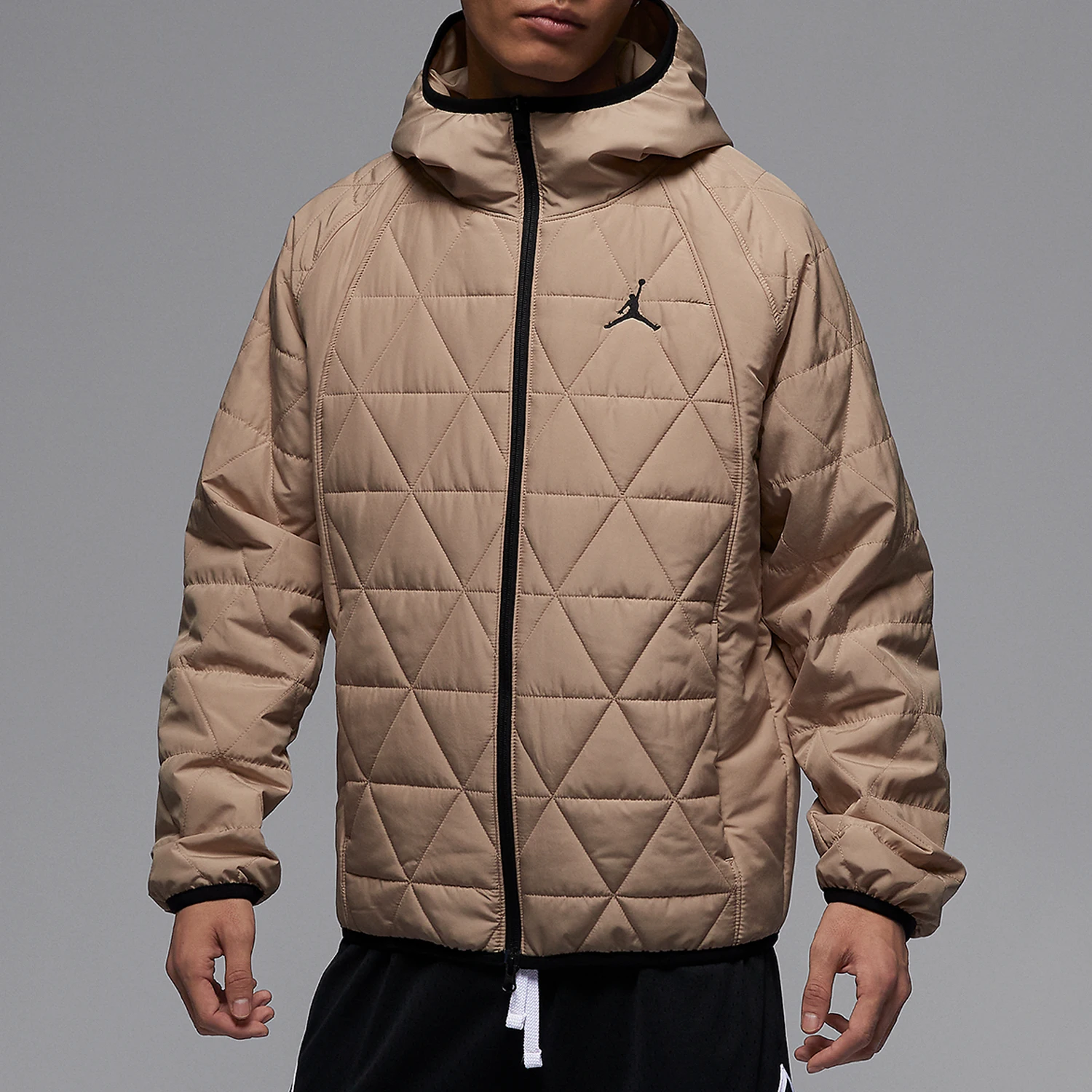 Nike oficial genuino Jordan invierno nueva chaqueta de algodón cálido con capucha para hombre FD2638-244