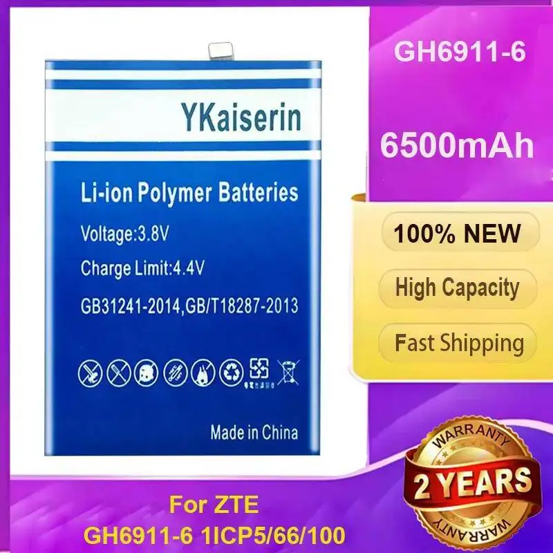 

6500Mah Mobile Phone Battery High-Performance For Zte GH6911-6 1ICP5 66 100