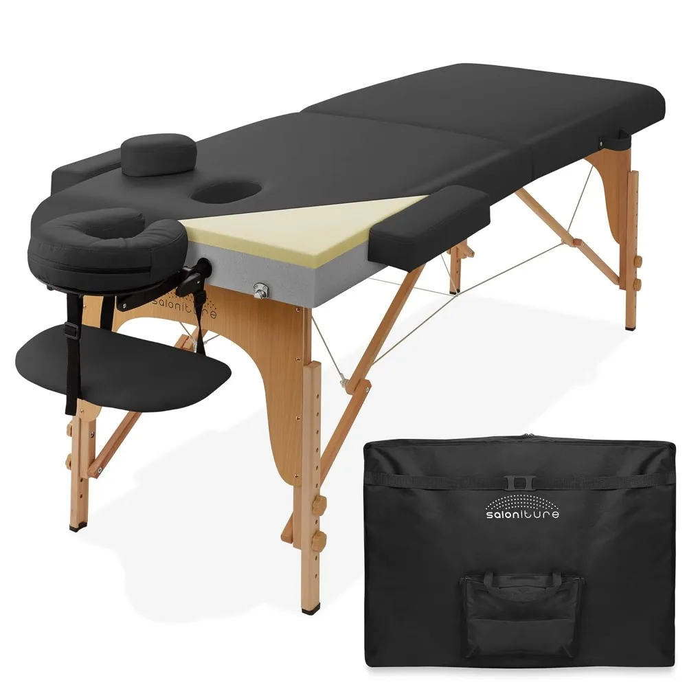 

Professional Memory Foam Folding Massage Table - Portable with Carrying Case
