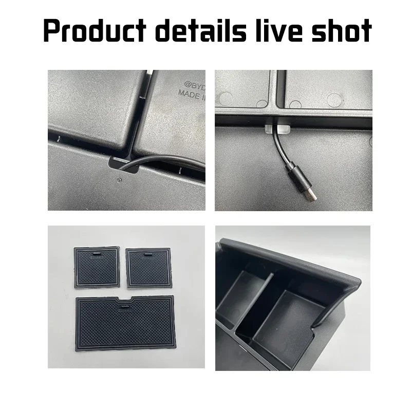 ل BYD Atto 3 Yuan Plus 2023 2024 2025 عملة صينية وحدة التحكم المركزية المنظم حاوية مسند الذراع غطاء صندوق وسادة حماية #6