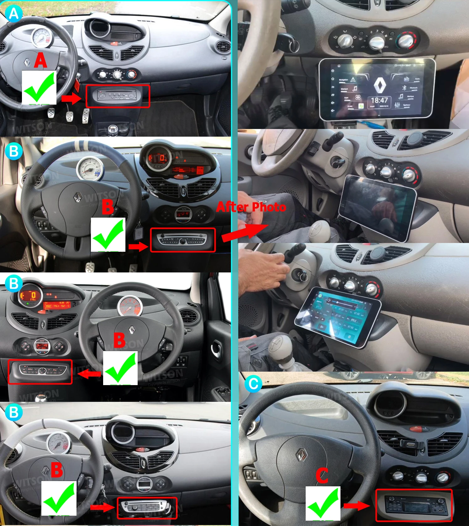 

9" Android Radio Car For Renault Twingo 2 2007-2013 Twingo Carplay Display Multimedia Player Bluetooth WIFI FM Mp3 Stereo GPS