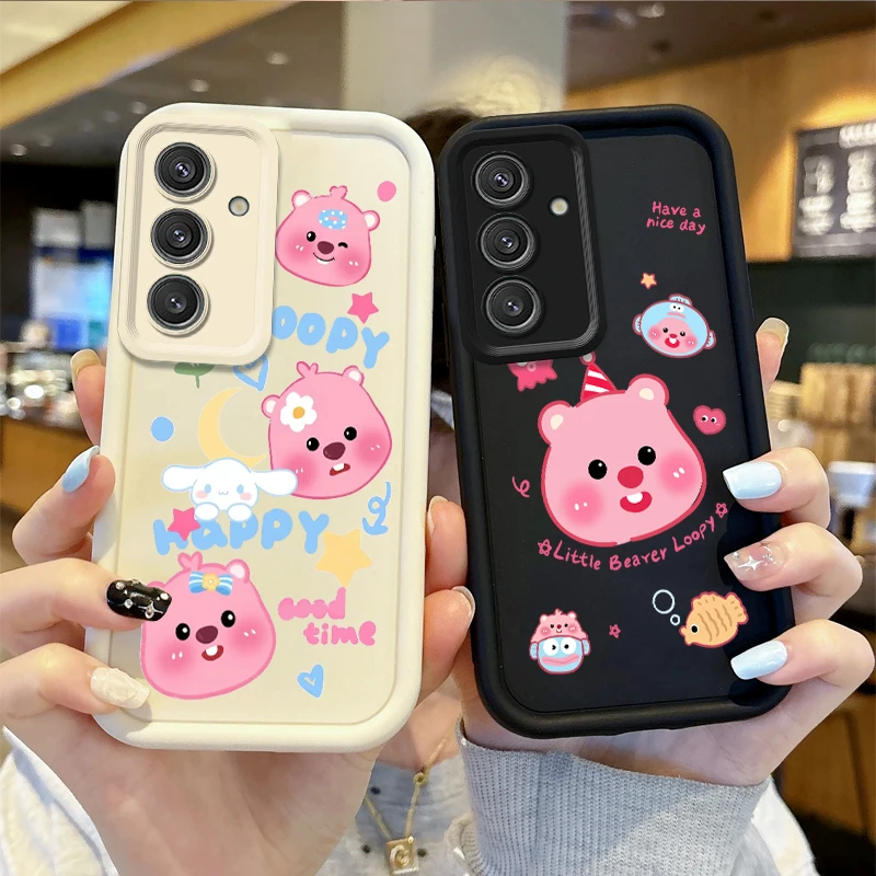 Cute L-Loopy Cartoon Phone Case for Samsung Galaxy A35 A34 A33 A32 5G A31 A30 A24 A23 A22 A16 A12 A06 A03 M55 TPU Silicone Cover