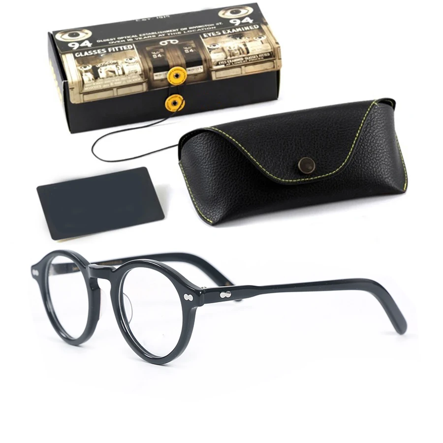 Optical Eyeglasses Frame Men Women Johnny Depp Vintage Glasses Computer Acetate Spectacle Frame For Male Clear Lens