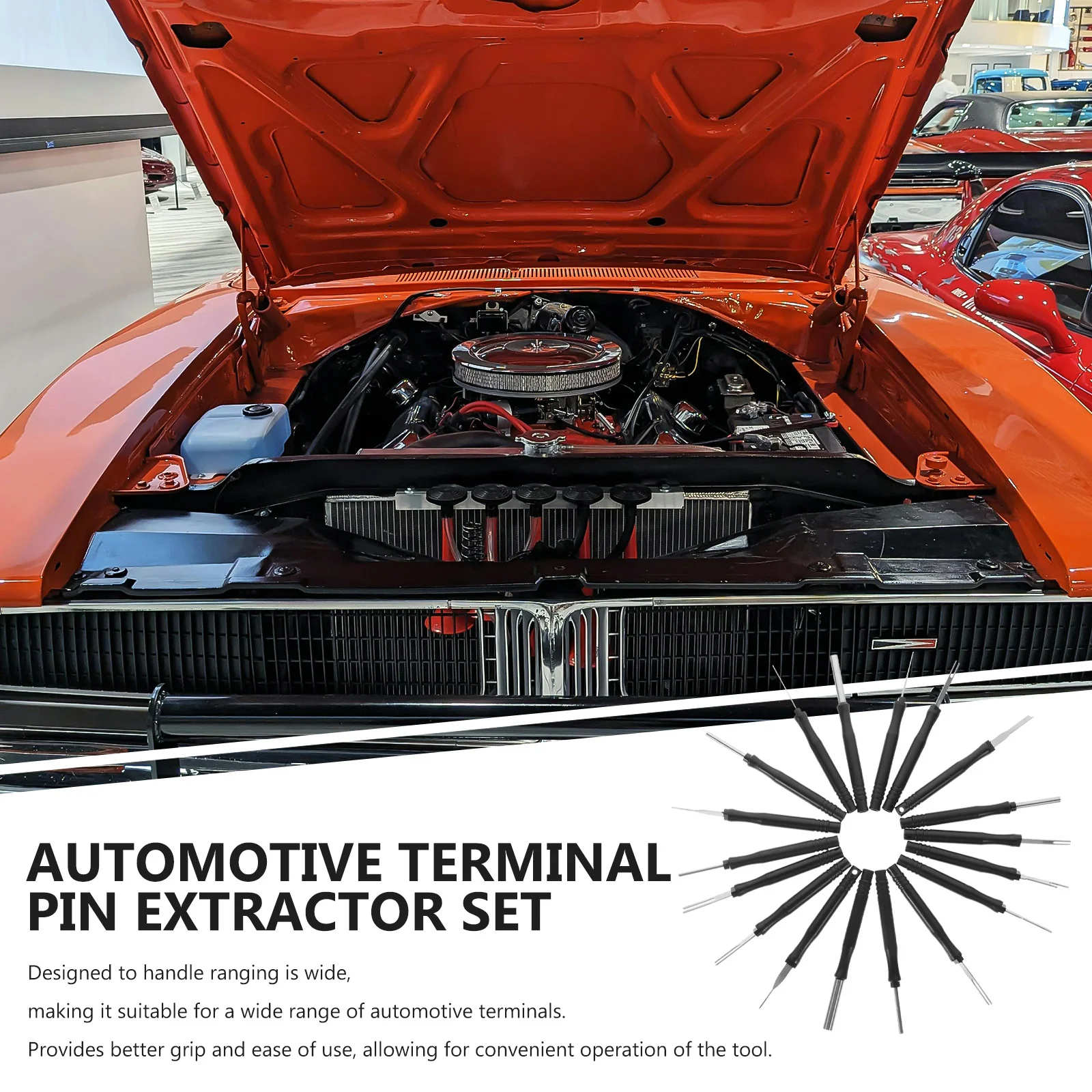 

18Pcs Terminal Pin Removal Tools Kit Automotive Wire Terminal Extractor Set Electrical System Repair Tools Push Pin Removal Tool