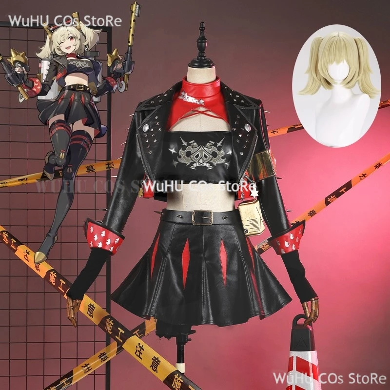 Gioco Zenless Zone Zero Burnice Whita Costume Cosplay parrucca donna nero Sexy stile Punk uniforme gioco di ruolo abbigliamento Costume Hallowen