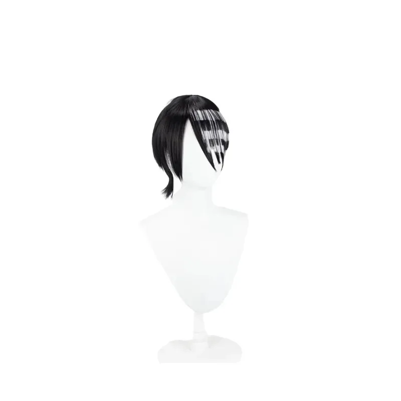

DY20Soul Eater Death the Kid Cosplay Synthetic Hair Black Short Dyed Wig25