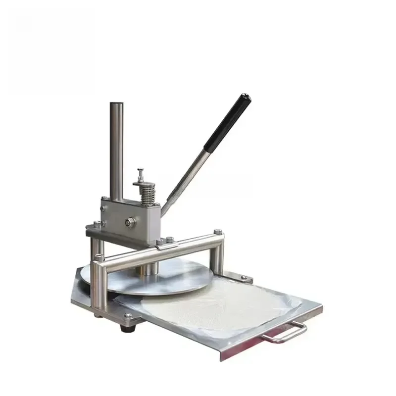 25cm Commercial Hand Dough Press Machine for Pizza Flatbread Stainless Steel Dough Flattening Press Machine