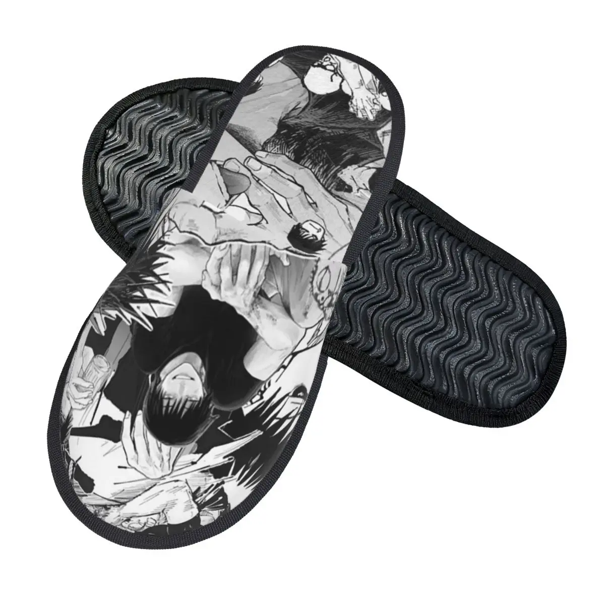 Custom Tokyo Revengers Toji Fushiguro Slippers Memory Foam Warm Soft Women House Slipper Bedroom Comfy Shoes