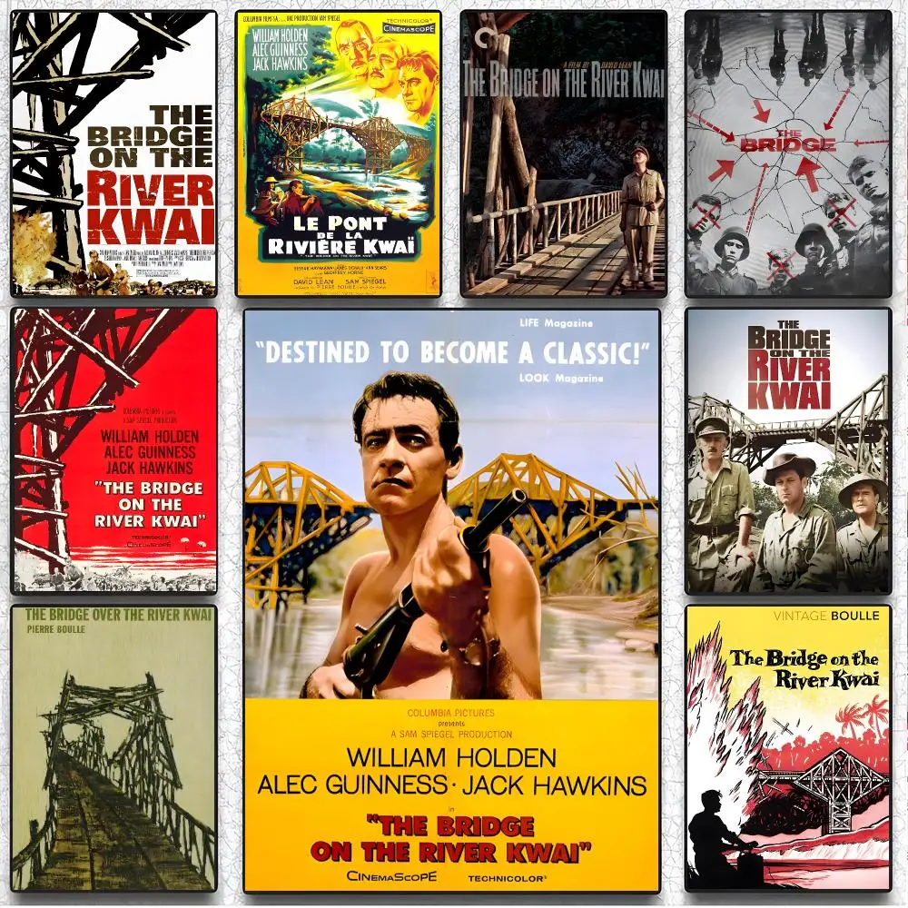 Classic Film The Bridge on the River Kwai Poster Artistic Peel-Off Wall Decor, Indoor Outdoor Home Ornament for Collectors