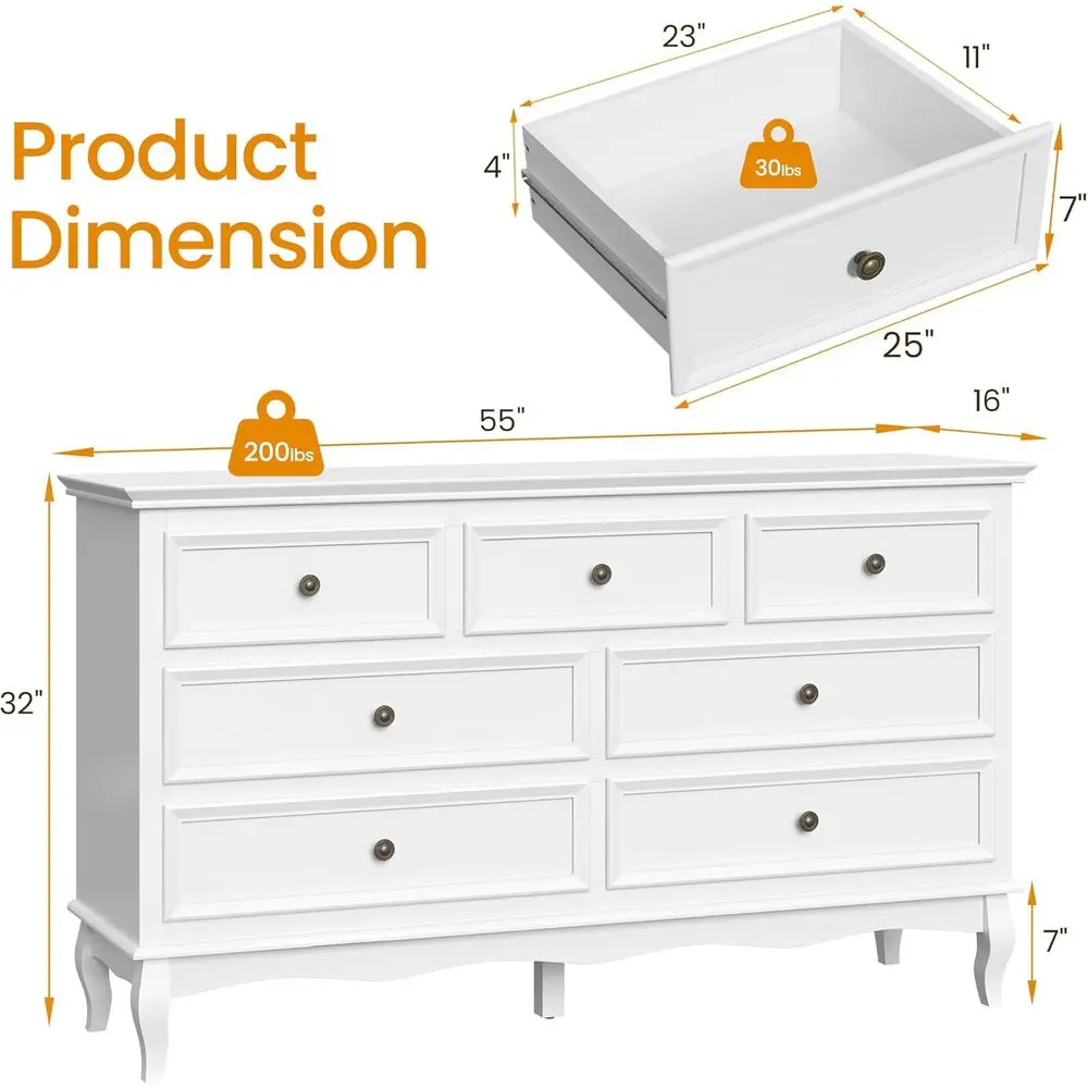 Solid Wood Bedroom Chest with Painted Finish and Storage Cabinet for Living Room or Hallway
