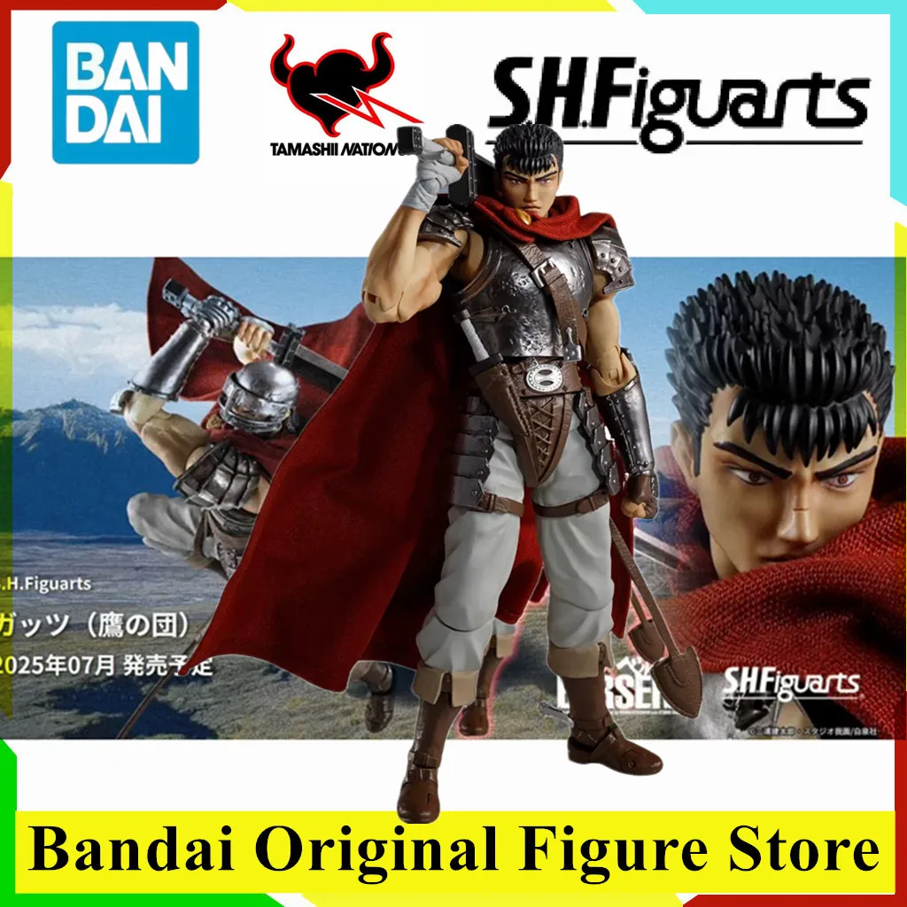 الأصلي بانداي S.H.Figuarts Berserk الشجاعة الفرقة من هوك ألعاب شخصيات الحركة البلاستيكية نموذج جمع أنيمي المشتركة تمثال دمية #1
