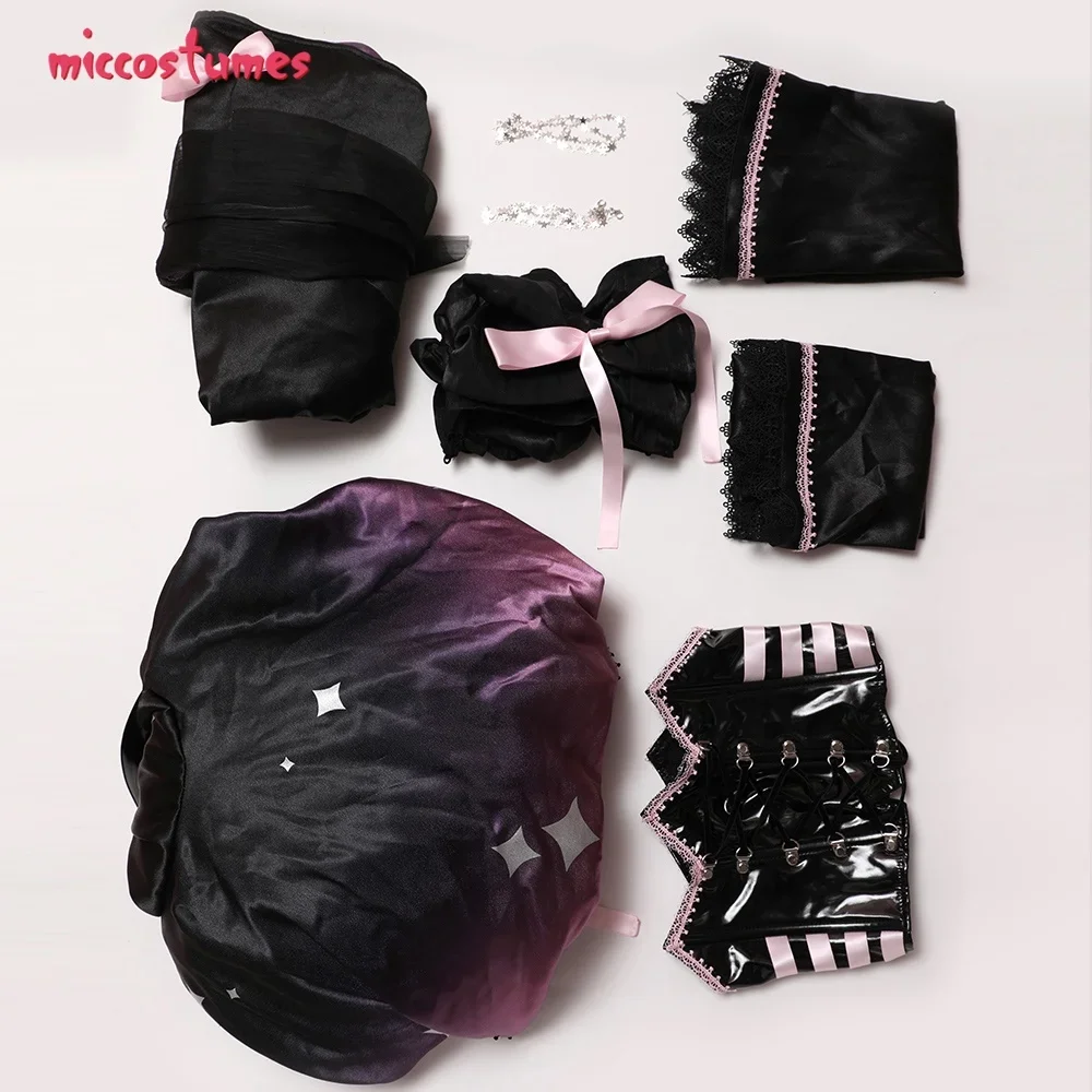 Miccostumes Women's Anime Vocal Cosplay Costume Halloween Maid Style Dress and Hat with Belt