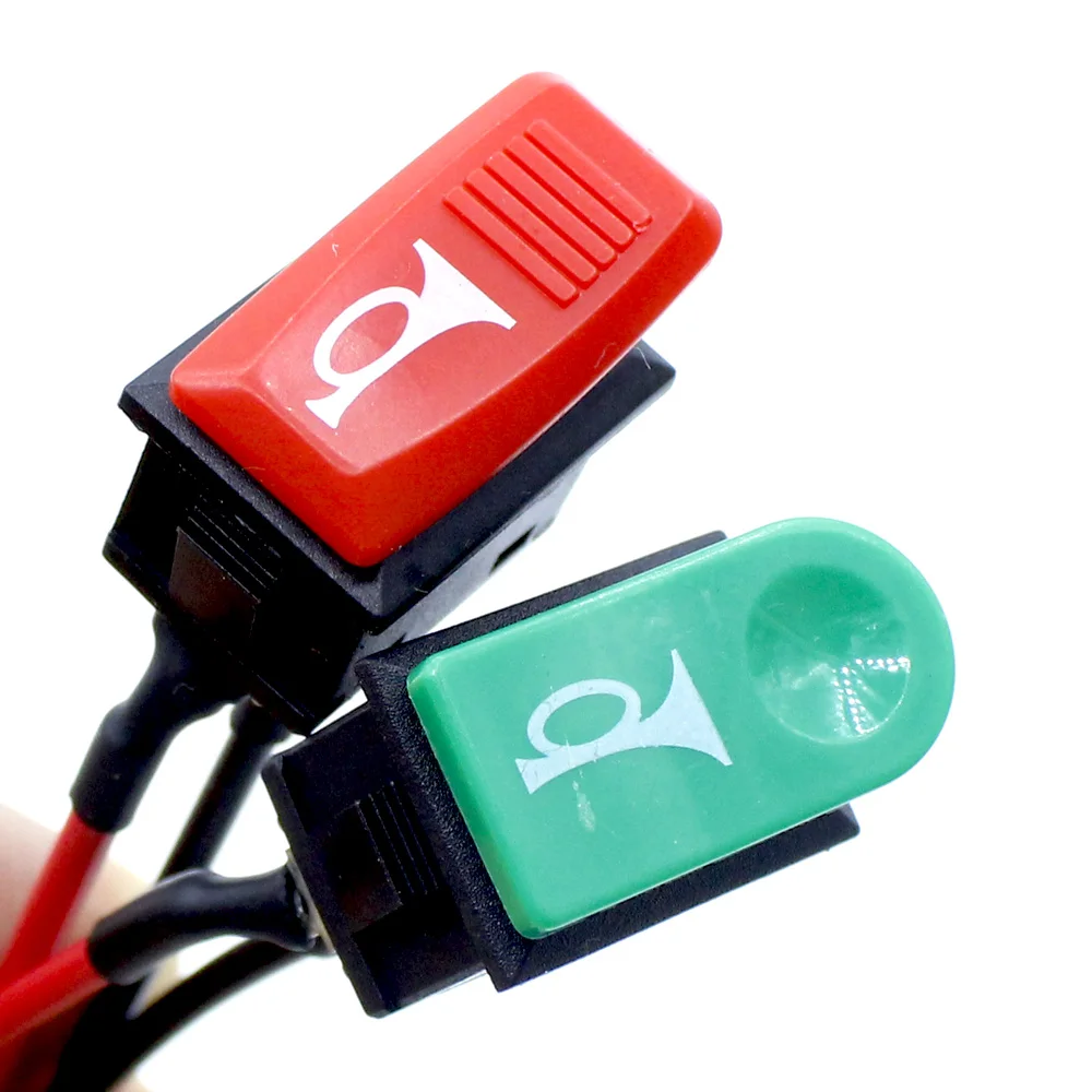 

2/10Pcs 2 Pin Momentary Push Rocker Horn Switch Self-Reset For Car Motorcycle E-Bike Bike Kart Scooter Electric Bicycle Tricycle