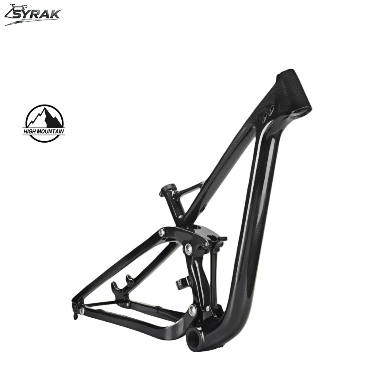 Quadro de bicicleta de montanha com suspensão total em fibra de carbono SYRAK T1000 PF30 29er 3K twill, espigão de selim 190*50mm, quadro de carbono mtb 31.6mm.