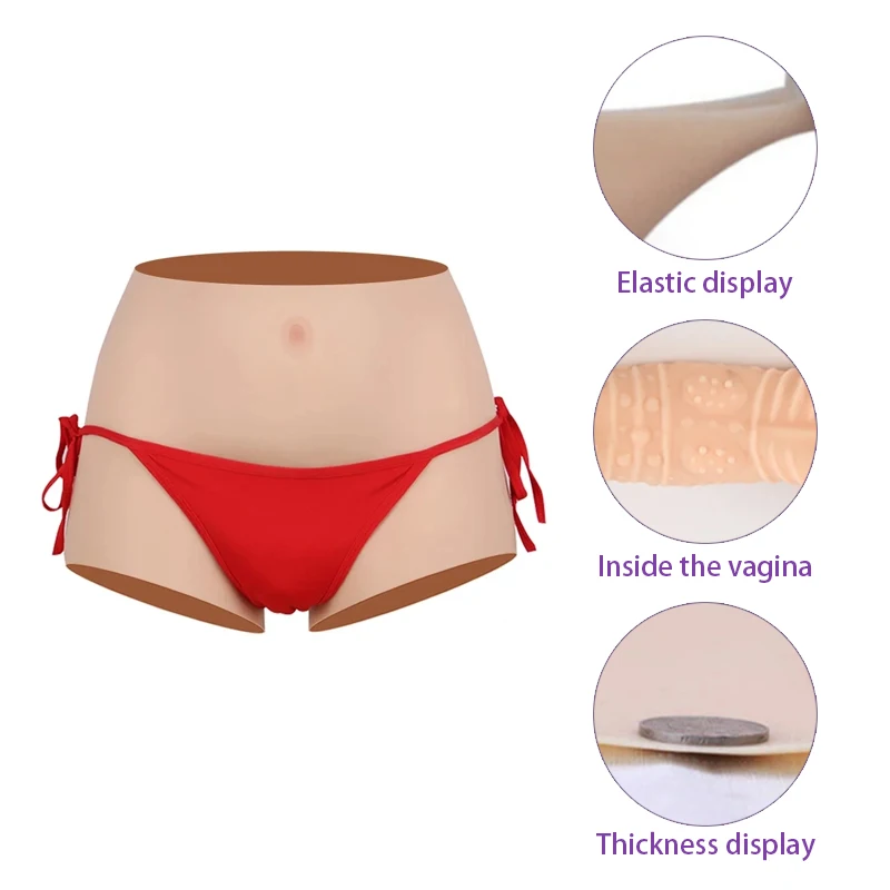 Silicone Fake Vagina Pants Pusssy Panties Enhancer Shapewear Transgender women Underwear Crossdresser Crossdressing Cosplay