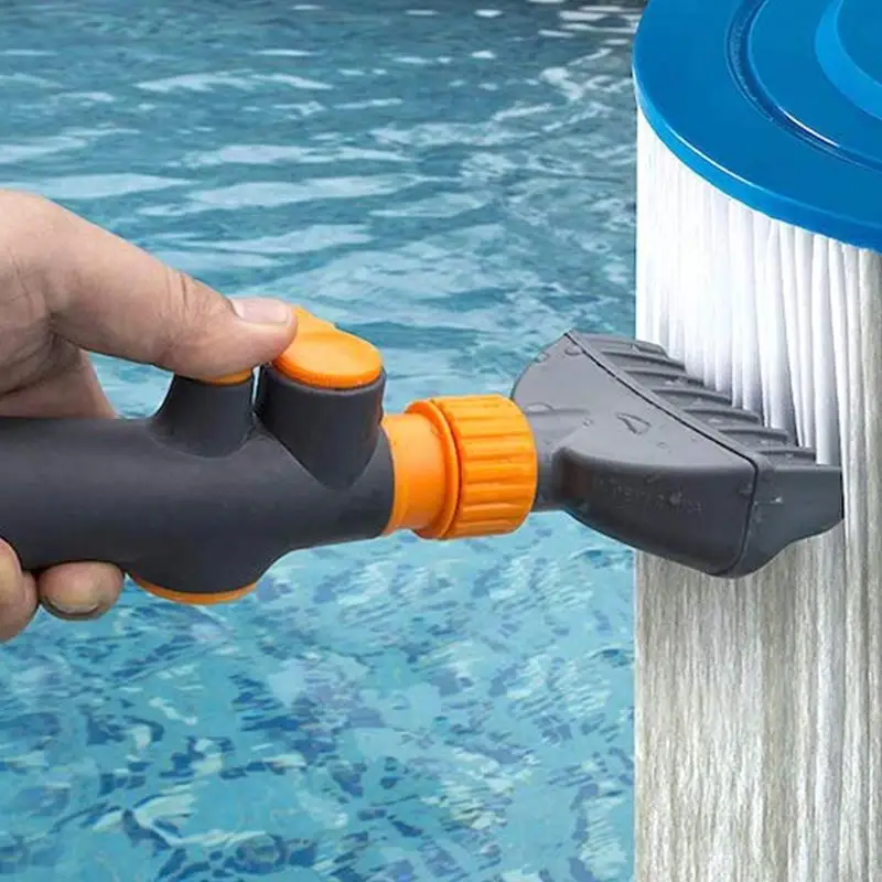 Pool & Spa Filter Cartridge Cleaner Tool Pool Cartridge Filter Cleaner Hot Tub Spa Water Filter Cleaning Hose Attachment Tool