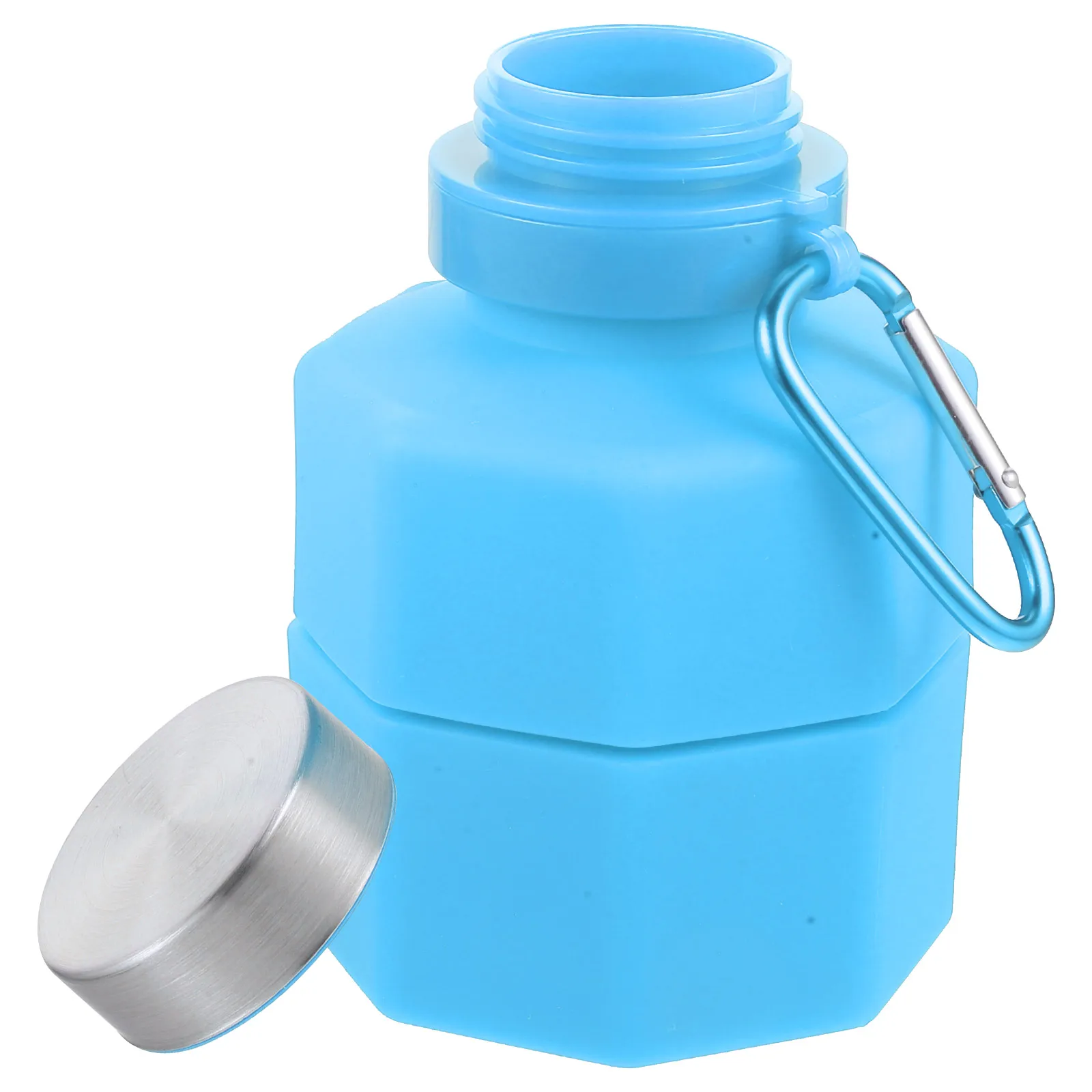 

650ml Sports Water Bottle Dumbbell Shaped Collapsible Fitness Large Capacity Easy Clean Gym Home Yoga Office School