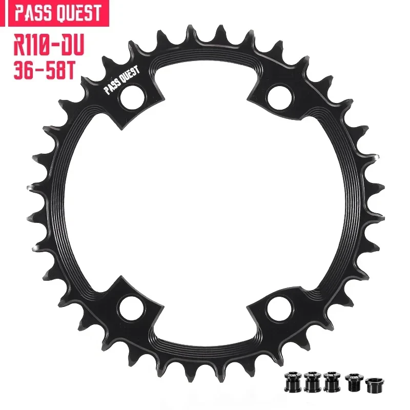 

PASS QUEST 110BCD Chainweel 46T 48T 50T 52T 54T 56T 58T Chainring для Shimano ULTEGRA R8100 CRANK Dura-ace R9200