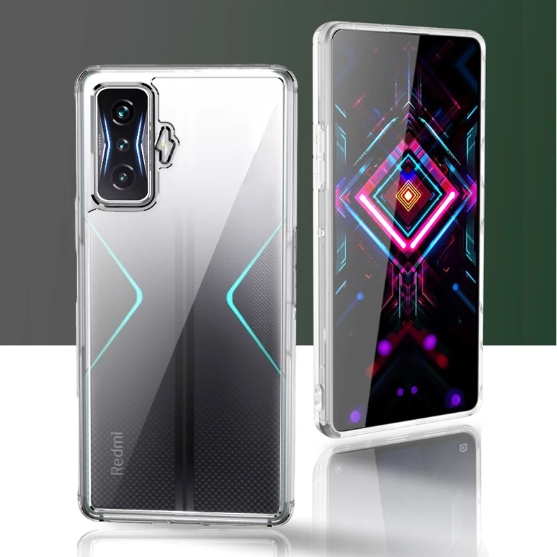 

For POCO F4 F3 GT Case Airbags Shockproof Transparent PC TPU Anti-Scratch Full Coverage Back Cover For Redmi K40 K50 Gaming