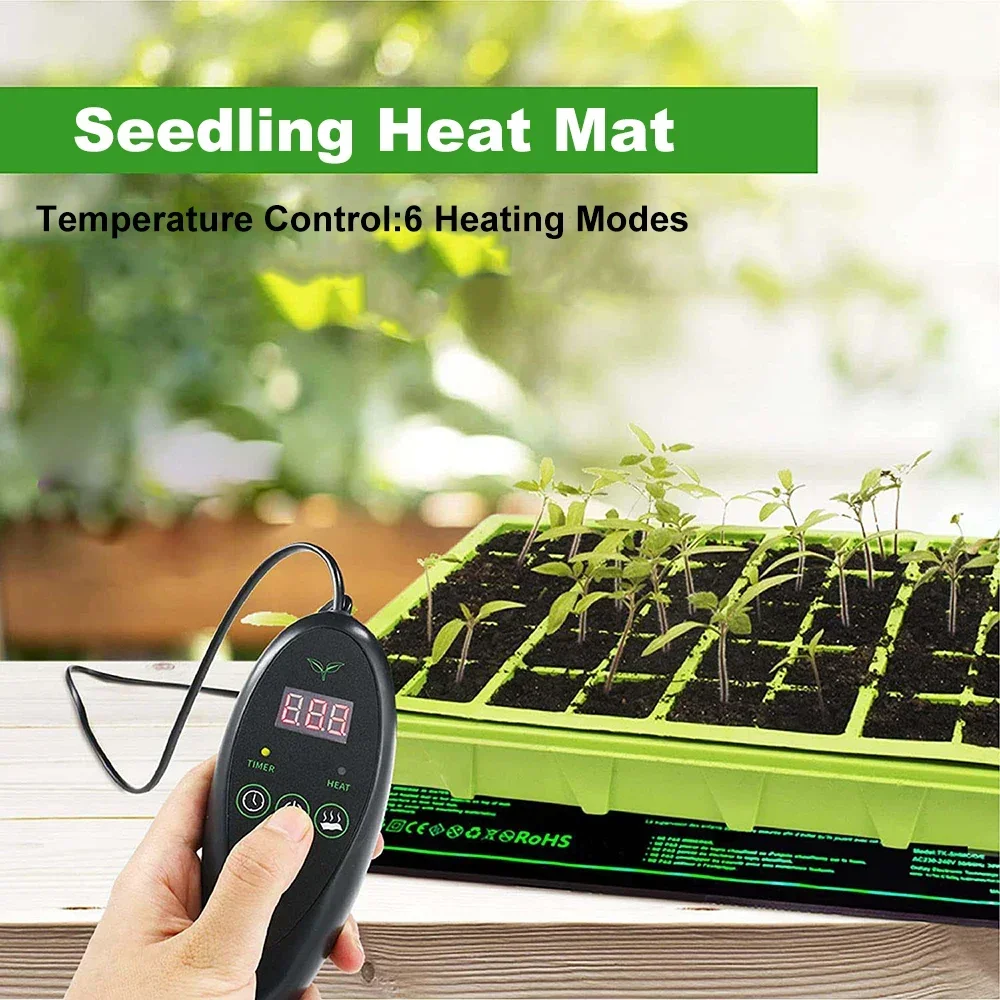 Waterproof plant-heating Seedling Heating Mats Temperature Controller Carpet for Plant Hydroponic Seed Germination Propagation