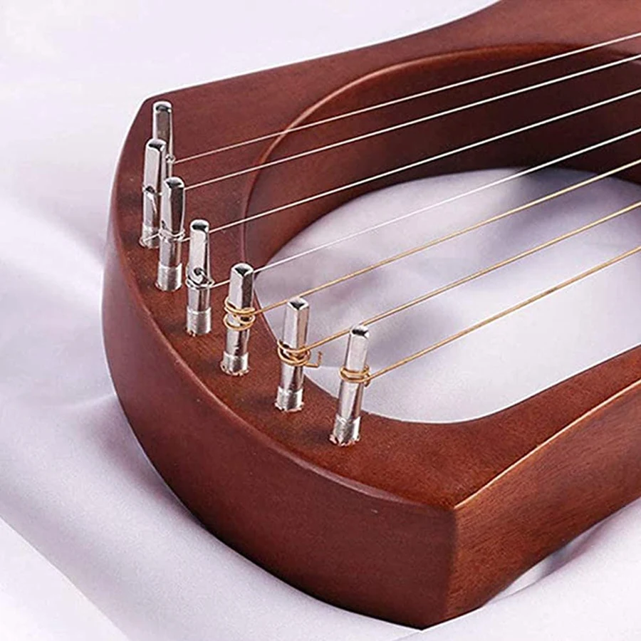 

7 струн Lyre Harp красное дерево твердые металлические струны Струнные инструменты