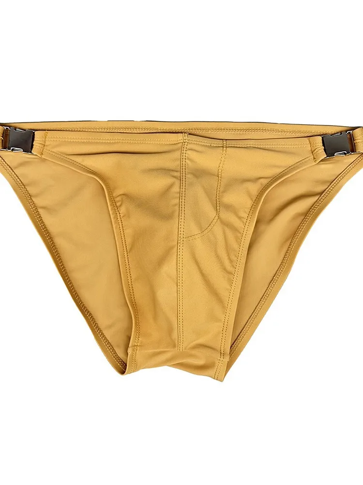 Miosam نمط جديد أزياء الرجال ملخصات السباحة الشاطئ النايلون زر معدني ملابس السباحة جذوع سوبر الراحة مثير السراويل الرياضية