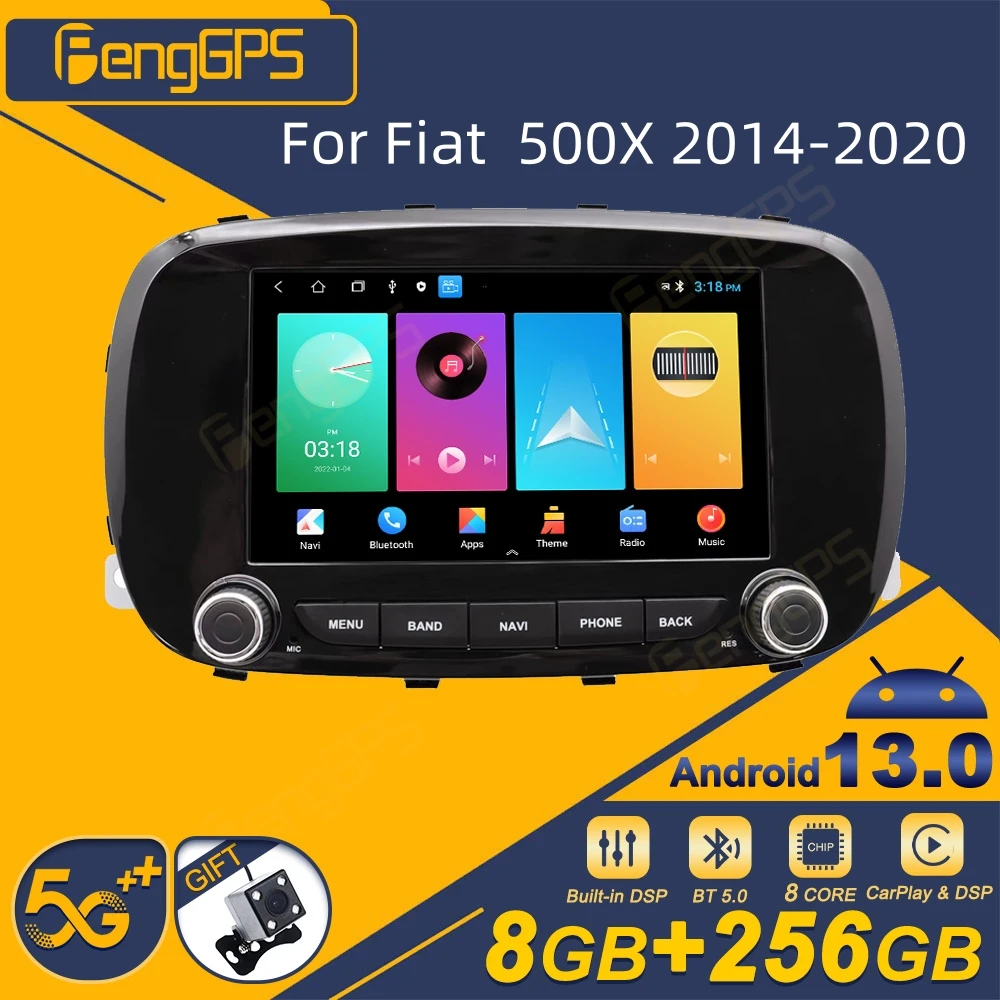 

Для FIAT 500X 2014-2020 Android автомобильный радиоприемник 2Din стереоприемник авторадио мультимедийный плеер GPS-навигация Экран головного устройства
