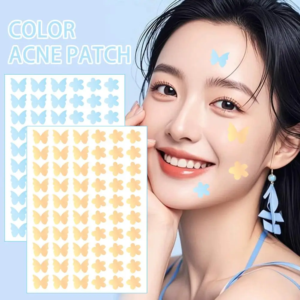 60 قطعة بقع بثرة ملونة من البولي ايثيلين لطيف على شكل نجمة غطاء بثرة ملصق للوجه البقع Zits أداة ماكياج الجمال 2026 جديد #2