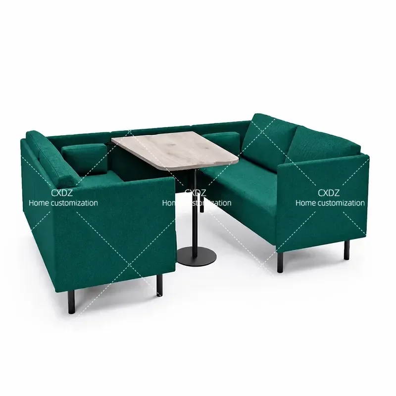 Office Reception Negotiation Sofa U-Shaped Card Seat High Screen Enclosed Semi-enclosed Sitting Face to Face for Library