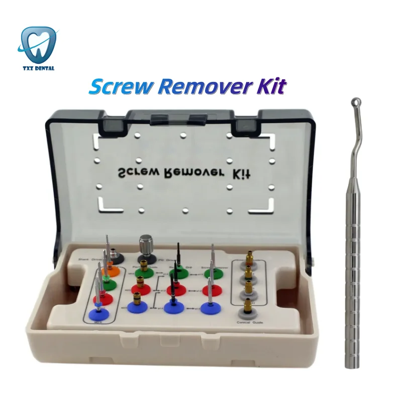 Dental Implant Broken Screw Remover Kit Surgical Drill Guide Extraction Broken Fixture Surgical Instrument Dentistry Tools