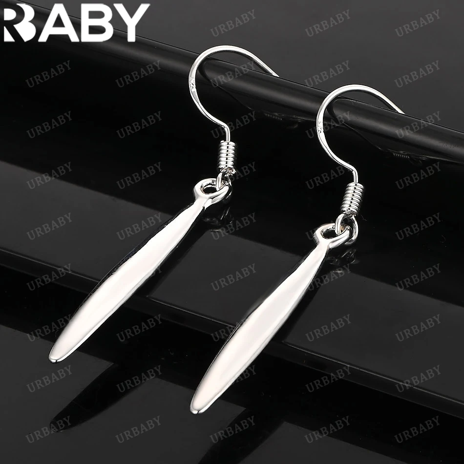 

URBABY 925 Sterling Silver Needle Drop Earrings For Women Jewelry Fashion Charm Elegant Party Engagement Wedding Accessories
