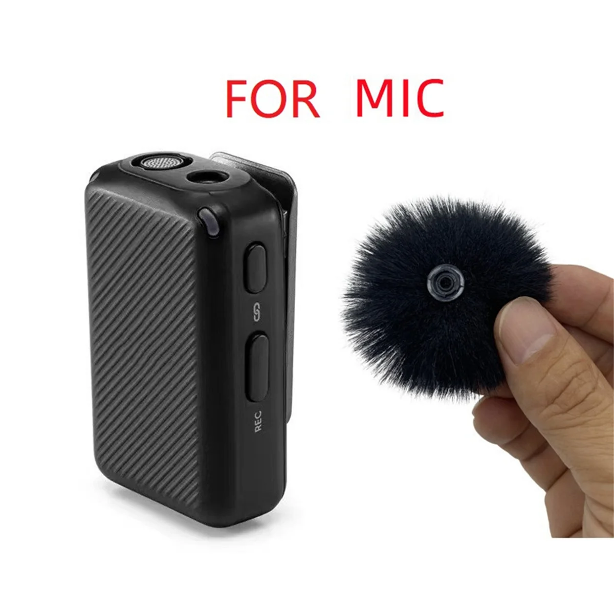 DJI MIC 송신기 무선 시스템용 마이크 윈드 스크린, 야외 커버, 윈드 실드 머프, 블랙, 1 개