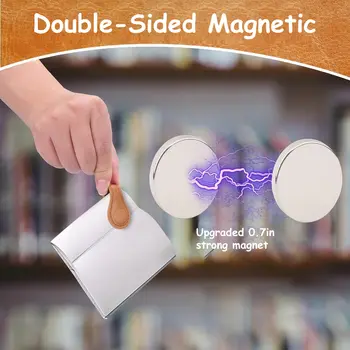 5個復古風格磁性皮革書籤,雙面磁性扣,磁性夾子,書頁分隔器,文具用品 10 最佳銷售 皮革書籤 - №2