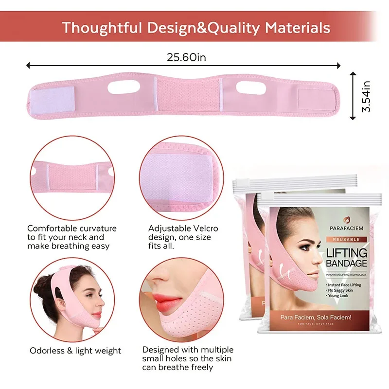 Face V-Shape Face Bandage Mask, Tightening Double Chin Bite Mask Sleeping Straps, Reusable V-Shape Lift Face Beauty Tool