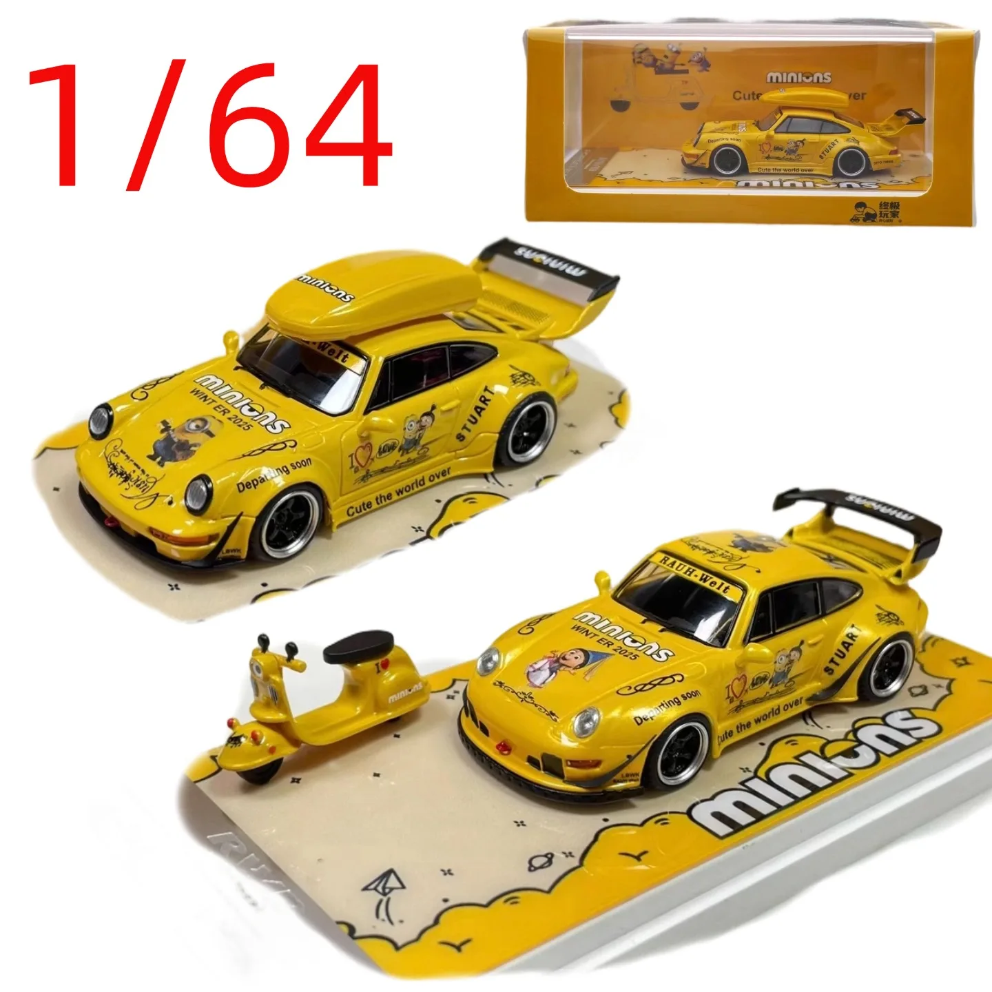 

Коллекционная модель автомобиля Ultimate Player 1/64 Porsche 964 993 RWB Widebody из литого сплава, ограниченная серия, игрушечные машинки Porsche RWB