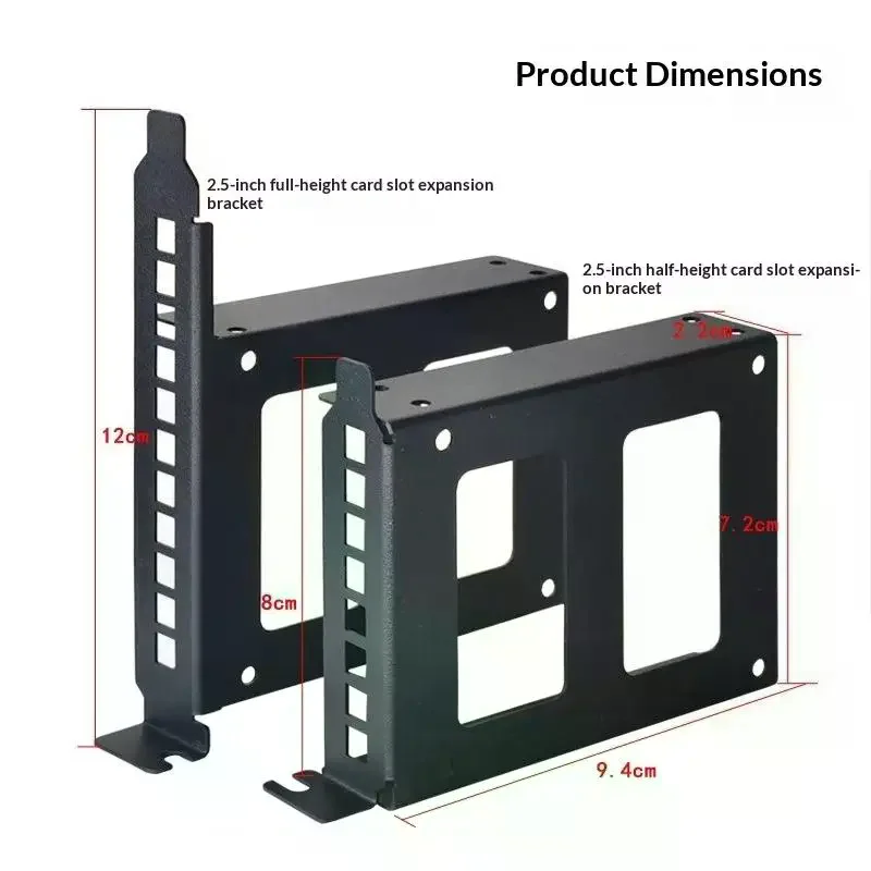 

Desktop Computer Case SSD HDD Universal Hard Drive Bay PCI Card Slot Expansion Rack Suitable For 2.5-inch/3.5-inch Hard Drives