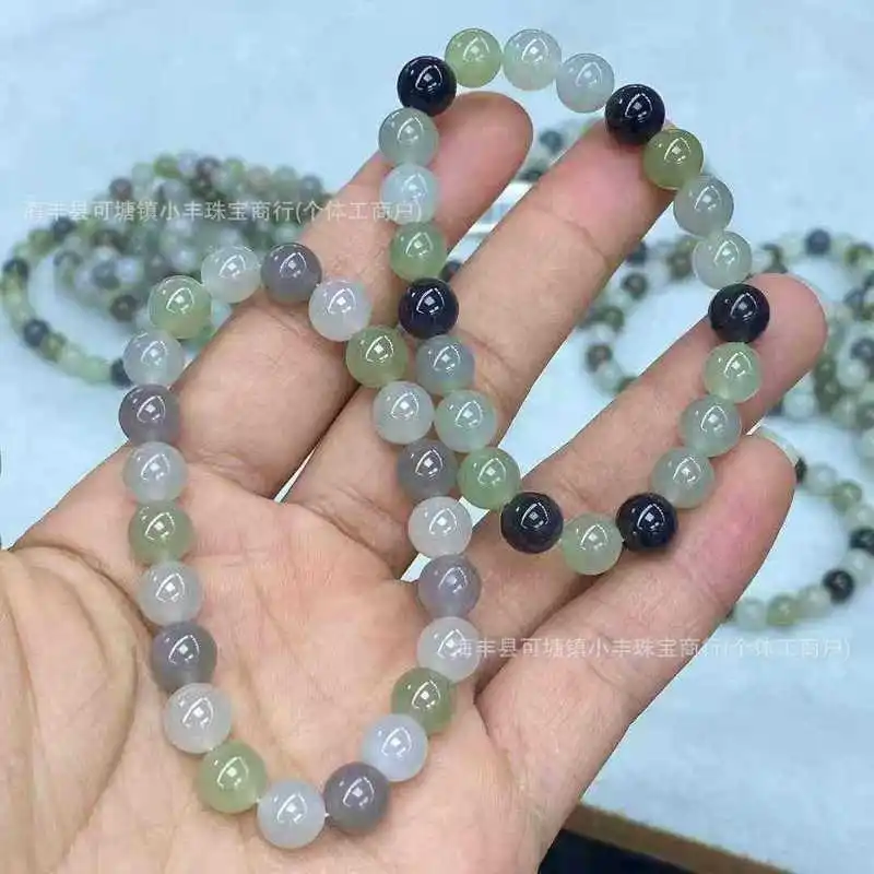 Hetian Jade Multi-Piece 8Mm Bracelet Is Made Of Fine Material With Excellent Translucency, Fashionable And Versatile